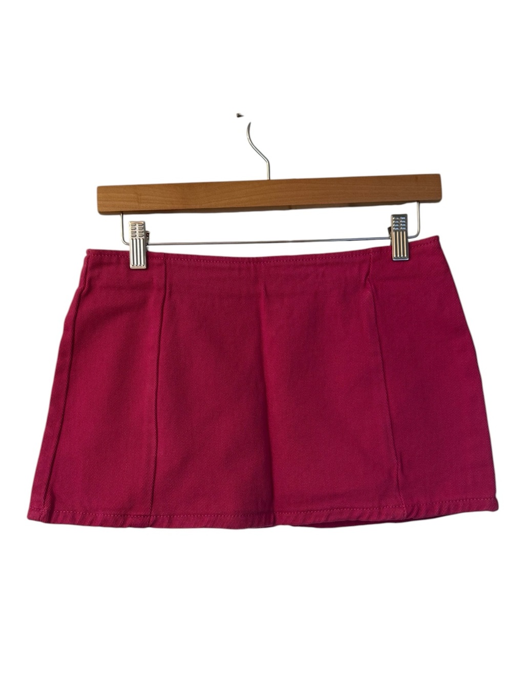 Pretty Little Thing Skirt Pink/Magenta Micro Mini Denim Skirt Womens Size 4